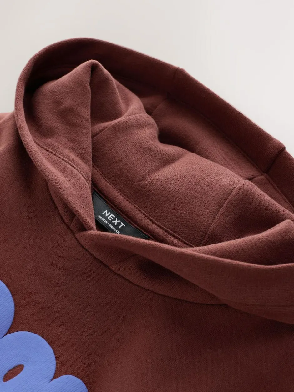 Next Burgundy Red Long Sleeve Printed Hoodie (3mths-7yrs) Best