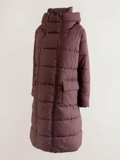 Next Maternity Shower Resistant Coat Burgundy Red Discount