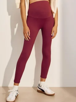 Next Maternity Sports Leggings Burgundy Red Best