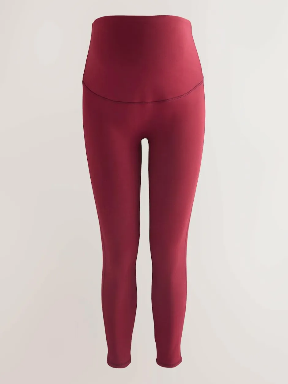 Next Maternity Sports Leggings Burgundy Red Best