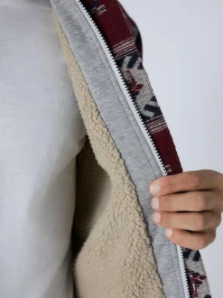 Next Burgundy Red Navajo Style Shacket Hot