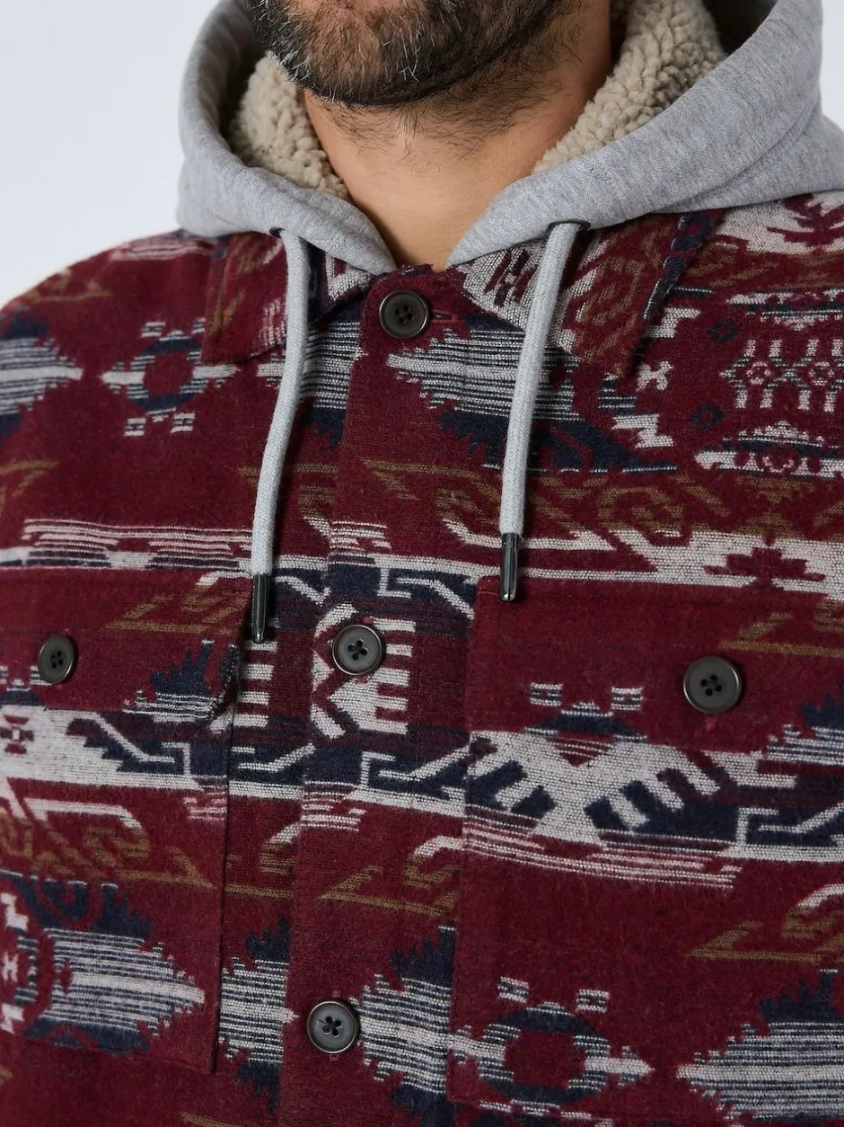 Next Burgundy Red Navajo Style Shacket Hot