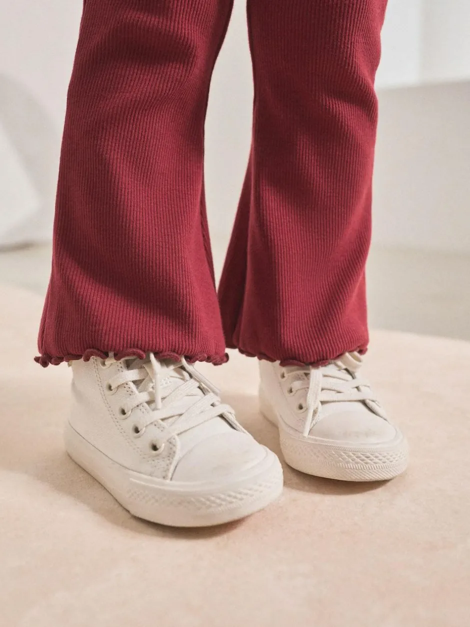 Next Burgundy Red Rib Flare Leggings (3mths-7yrs) Best