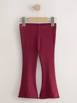 Next Burgundy Red Rib Flare Leggings (3mths-7yrs) Best
