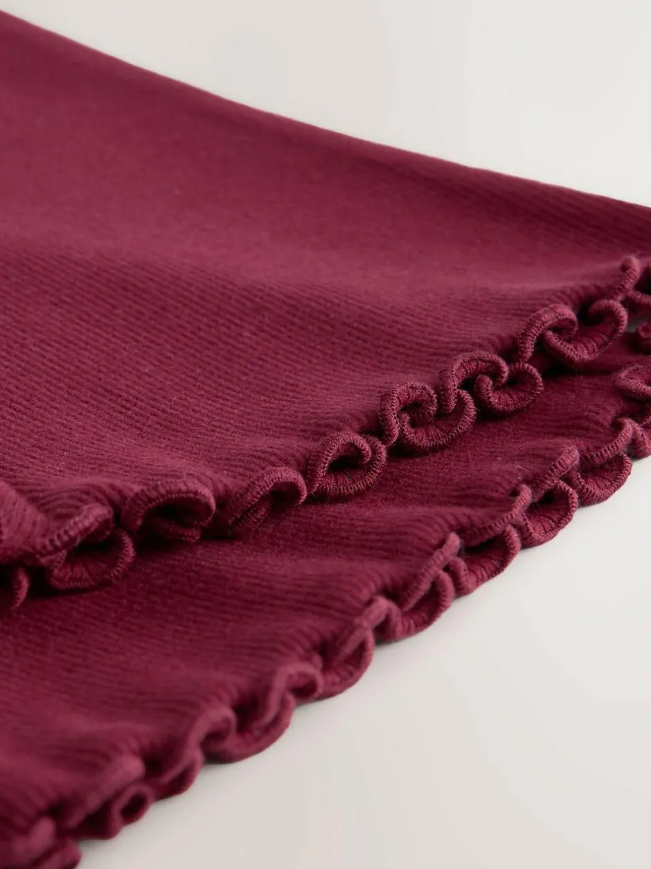 Next Burgundy Red Rib Flare Leggings (3mths-7yrs) Best