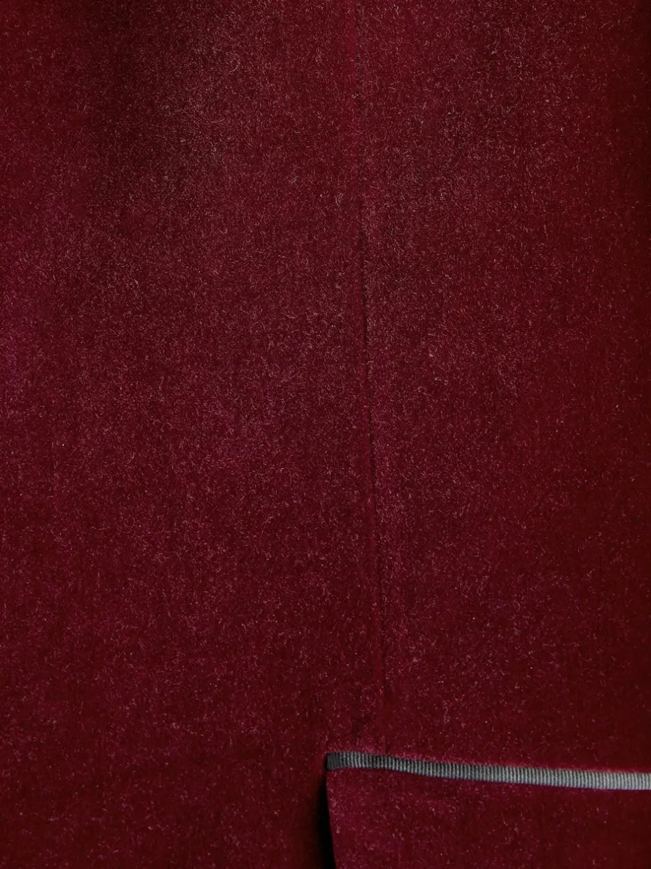 Next Slim Fit Signature Pontoglio Italian Velvet Blazer With Shawl Lapel Burgundy Red Discount