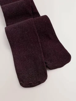 Next Burgundy Red Sparkle Tights Discount