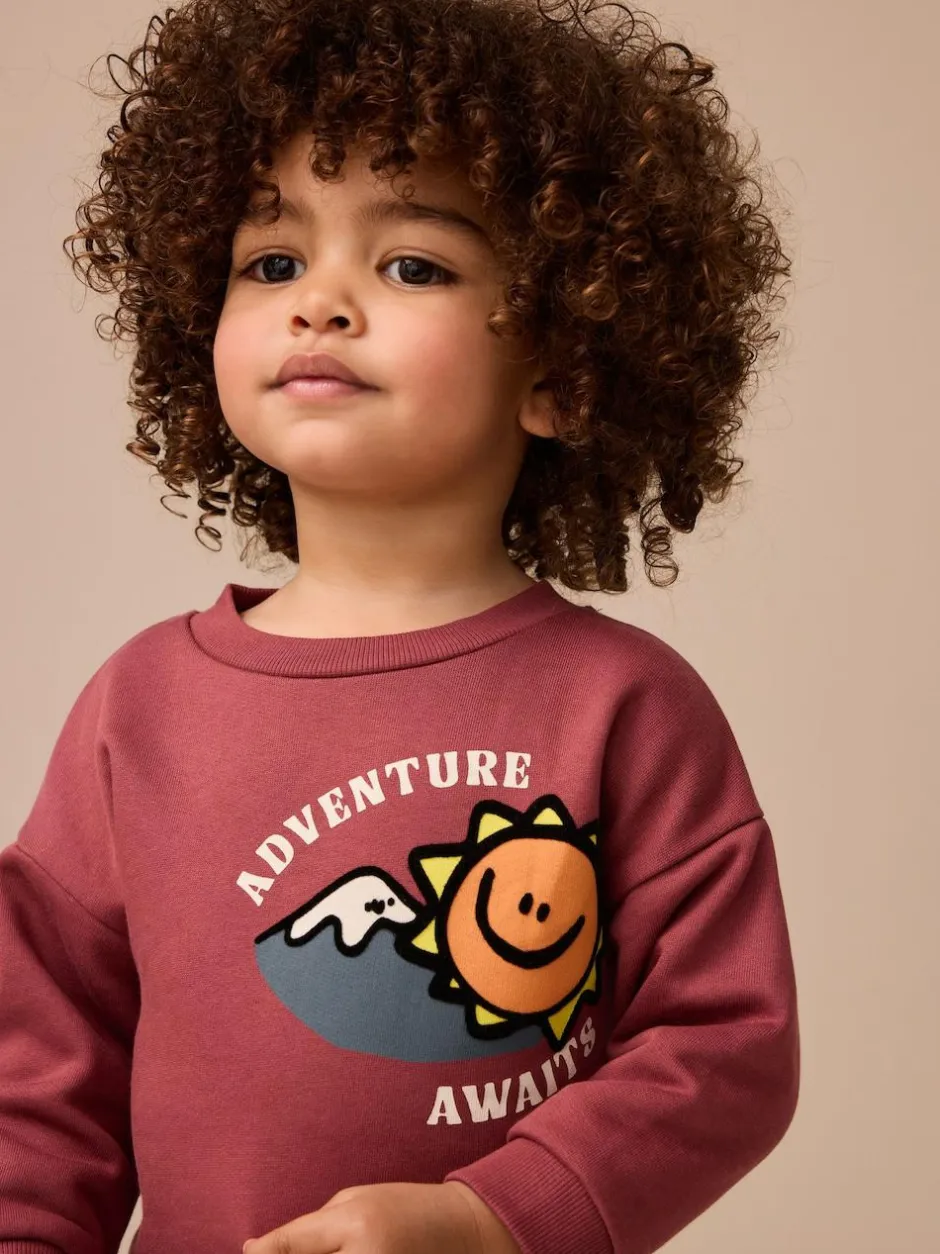 Next Sweatshirt and Utility Joggers Set (3mths-7yrs) Burgundy Red Outlet