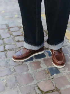 Next Tall Apron Wedge Boots Burgundy Red Outlet