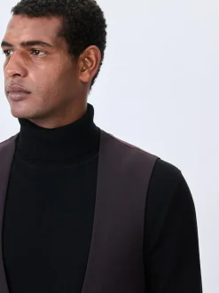Next Burgundy Red Tuxedo Suit Waistcoat