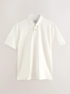 Next Burgundy Red/Charcoal Grey/Ecru Cream Regular Fit Short Sleeve Jersey Polo Shirts 3 Pack Sale