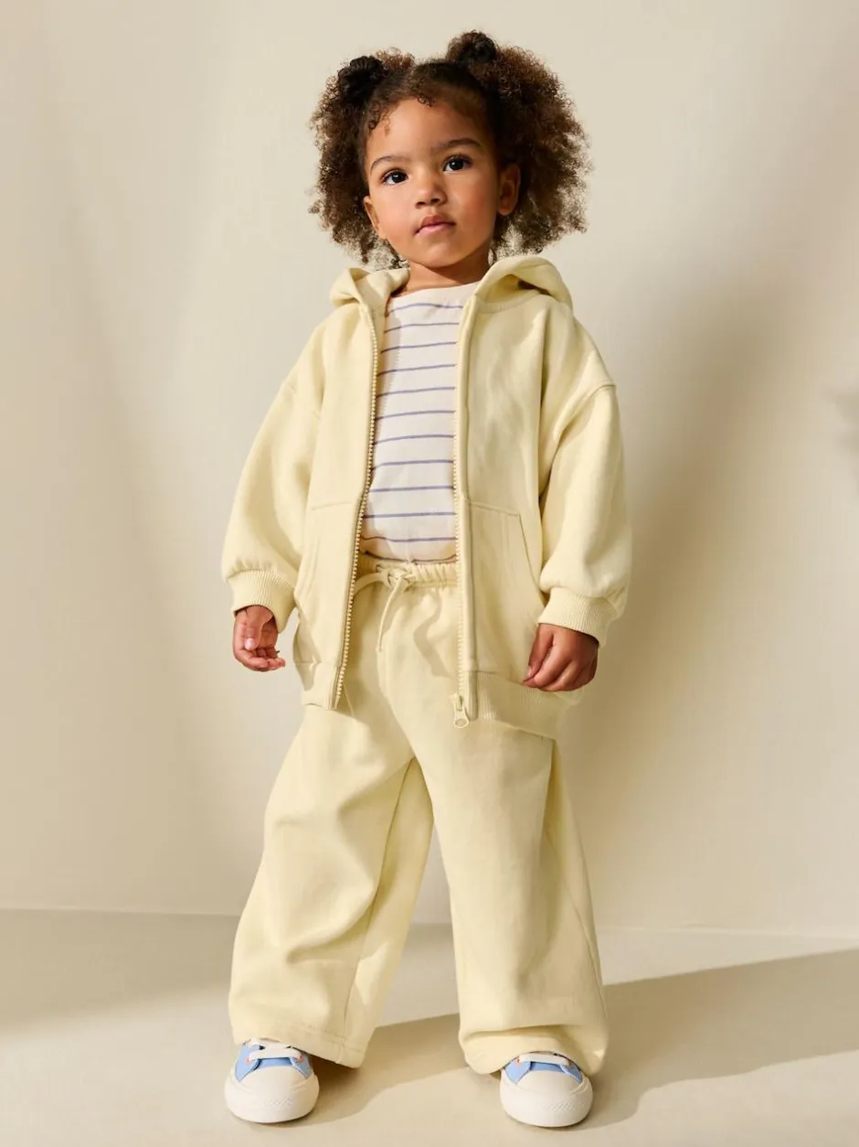 Next Butter Yellow Wide Leg Sweat Joggers (3mths-7yrs) Best