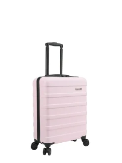 Cabin Max Pale Pink Anode 40L ABS Cabin Carry On Hand 55x40x20cm Luggage Discount
