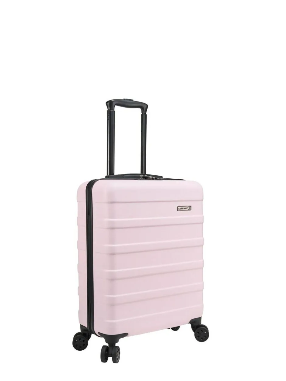 Cabin Max Pale Pink Anode 40L ABS Cabin Carry On Hand 55x40x20cm Luggage Discount
