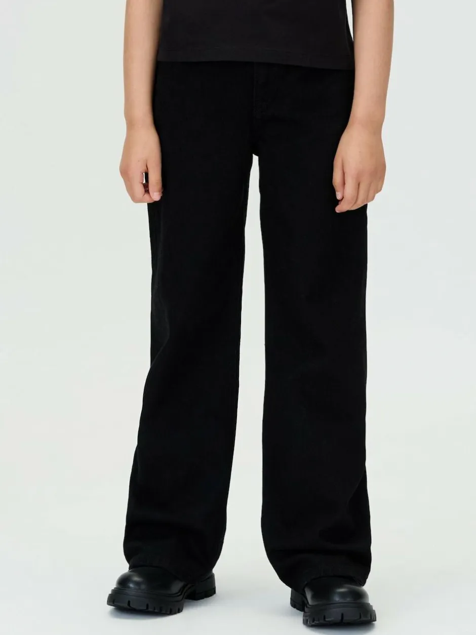 Calvin Klein Black High Rise Wide Leg Jeans Best