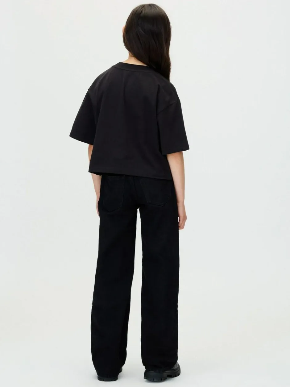 Calvin Klein Black High Rise Wide Leg Jeans Best