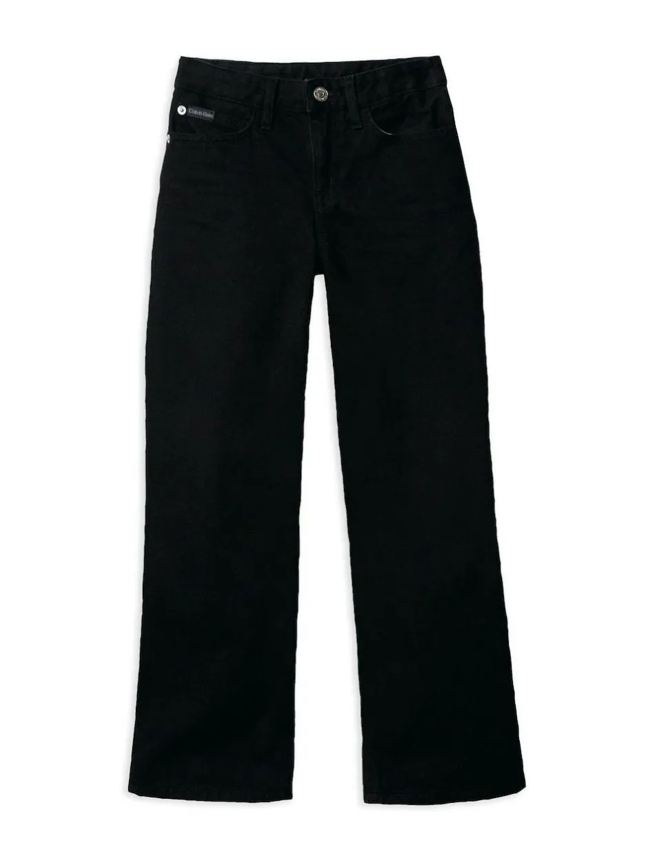 Calvin Klein Black High Rise Wide Leg Jeans Best