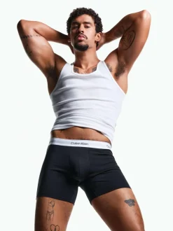 Calvin Klein Icon Cotton Stretch Boxer Briefs 3 Pack Black Discount