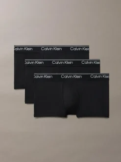 Calvin Klein Black Low Rise Microfibre Stretch Trunks 3 Pack Hot
