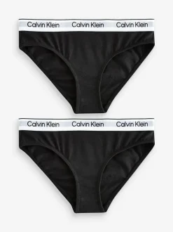 Calvin Klein Modern Cotton Bikini Briefs 2 Pack Black Hot