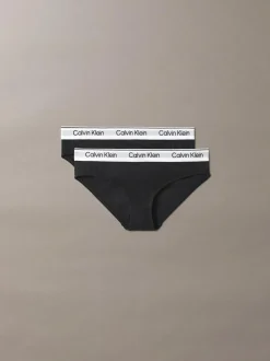 Calvin Klein Modern Cotton Bikini Briefs 2 Pack Black Hot