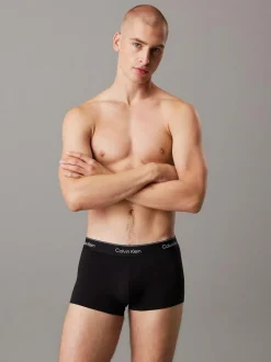 Calvin Klein Icon Cotton Stretch Low Rise Boxer Trunks 3 Pack Black Tonal Online