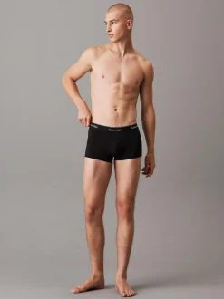 Calvin Klein Icon Cotton Stretch Low Rise Boxer Trunks 3 Pack Black Tonal Online