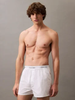 Calvin Klein Black/White/Grey 3 Pack Slim Fit Boxers - Icon Cotton Stretch Sale