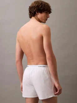 Calvin Klein Black/White/Grey 3 Pack Slim Fit Boxers - Icon Cotton Stretch Sale