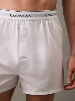 Calvin Klein Black/White/Grey 3 Pack Slim Fit Boxers - Icon Cotton Stretch Sale