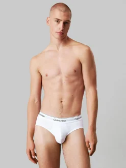 Calvin Klein 3 Pack Briefs - Icon Cotton Stretch Black/White/Grey