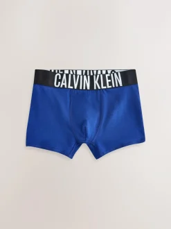 Calvin Klein 3 Pack Boys Trunks Intense Power Blue Outlet