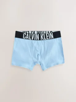 Calvin Klein 3 Pack Boys Trunks Intense Power Blue Outlet