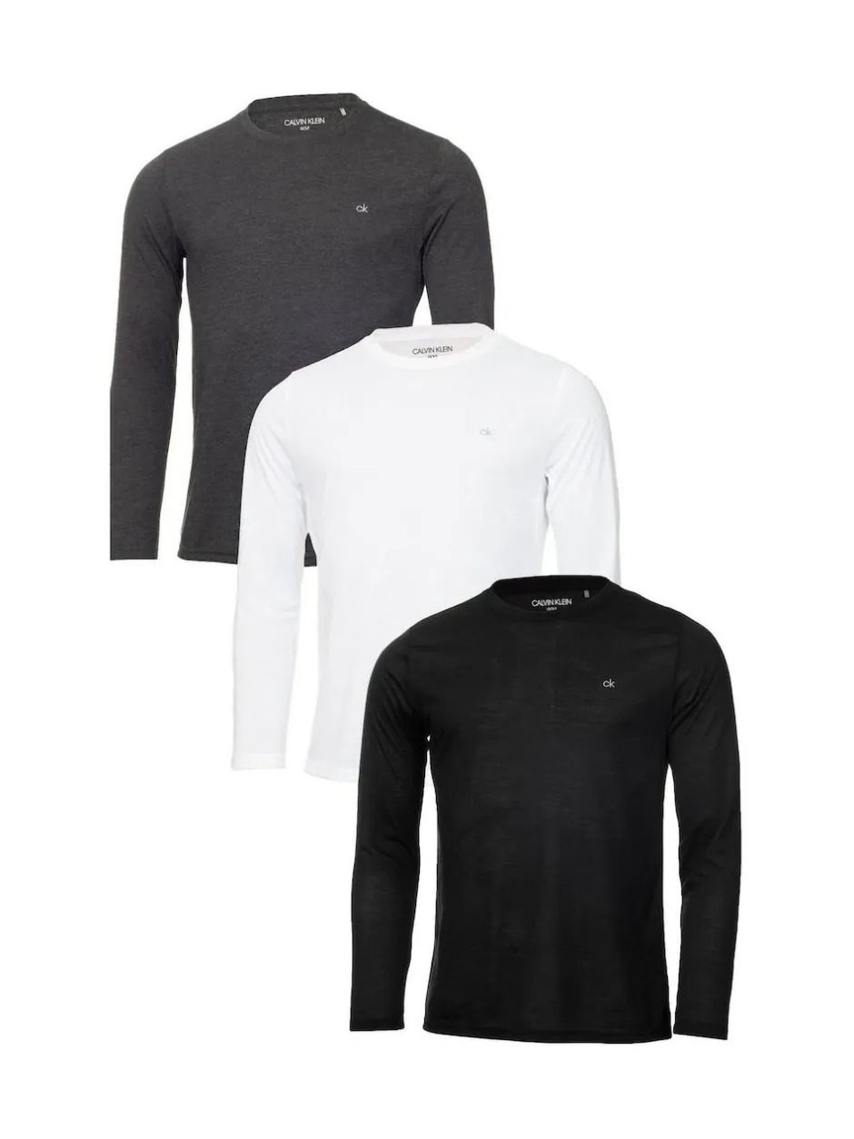 Calvin Klein Golf Assorted Long Sleeve T-Shirts 3 Pack Black Online