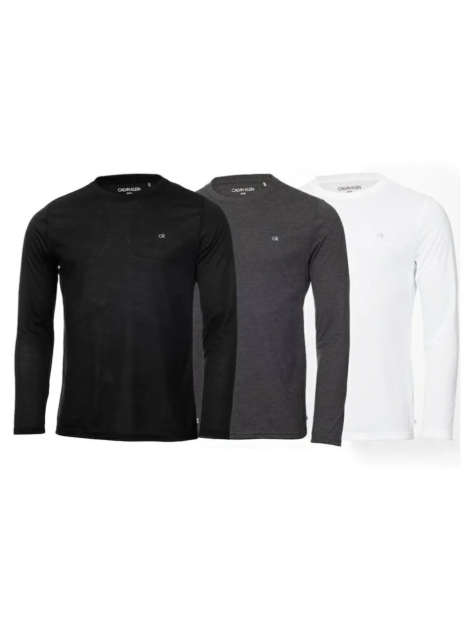 Calvin Klein Golf Assorted Long Sleeve T-Shirts 3 Pack Black Online