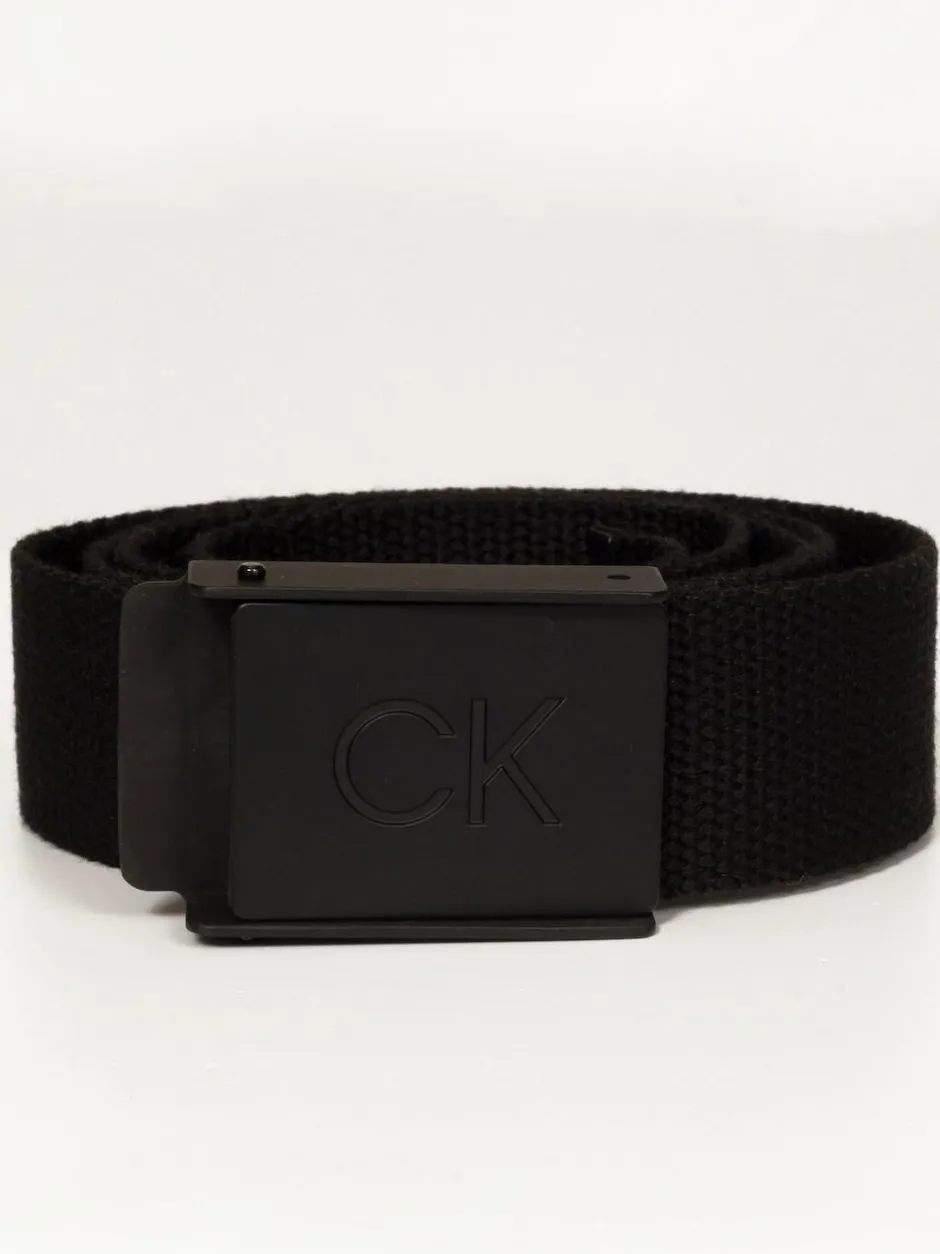 Calvin Klein Golf Monogram Buckle Belt Black Hot