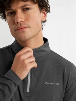 Calvin Klein Golf Newport Quarter Zip Sweatshirt Grey Sale