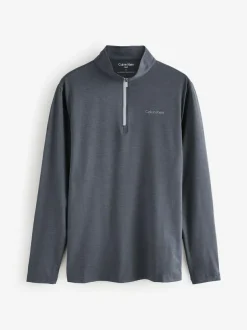 Calvin Klein Golf Newport Quarter Zip Sweatshirt Grey Sale