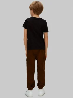 Calvin Klein Jeans Relaxed Sateen Cargo Brown Trousers New