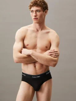 Calvin Klein 3 Pack Briefs - Icon Cotton Stretch Tonal Black/Tonal Black/Tonal Black Hot