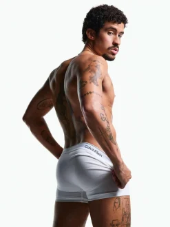 Calvin Klein Icon Cotton Stretch Boxer Trunks 3 Pack White Clearance