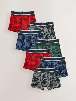 Next Boxers 7 Pack (3-16yrs) Camouflage Print Discount