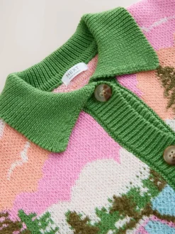 Next Camper Van Campervan Scene Collared Cardigan (3-16yrs) Clearance