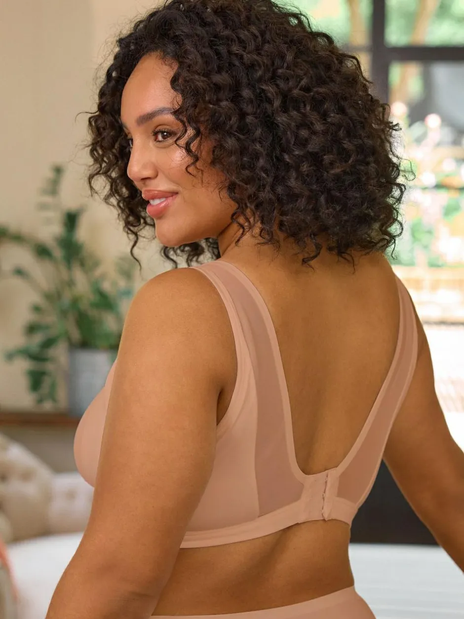 Next B-H Total Support Non Wire Ultimate Comfort Bra Caramel Nude New