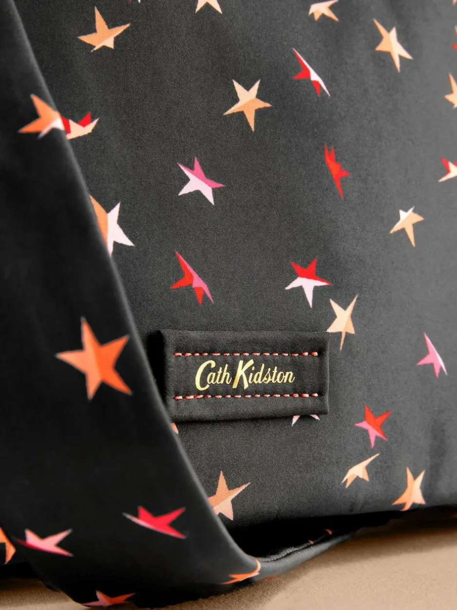 Cath Kidston Sling Cross-Body Bag Black Folding Star Ditsy New