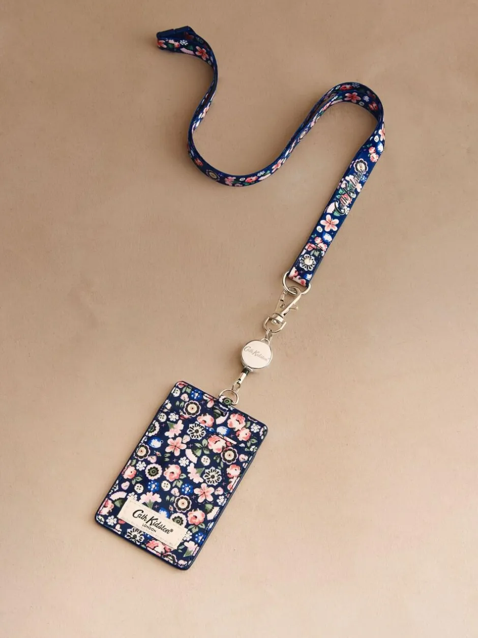 Cath Kidston Navy Queen Ditsy Lanyard Purse New