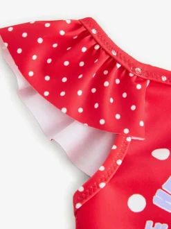 Cath Kidston Frill Swimsuit (3mths-7yrs) Red Polka Dot Flower Online