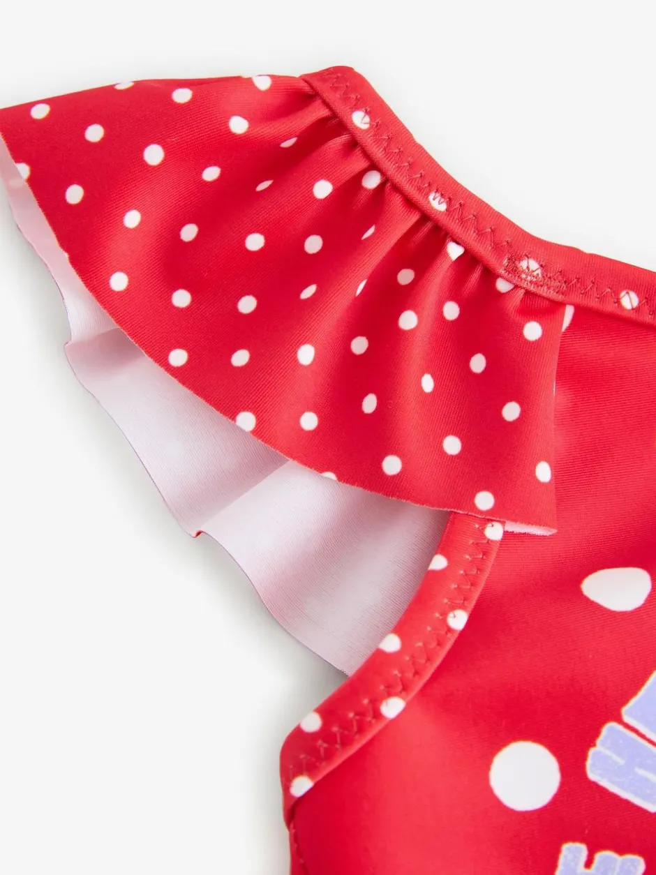 Cath Kidston Frill Swimsuit (3mths-7yrs) Red Polka Dot Flower Online