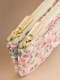 Cath Kidston Yellow Ditsy Double Zipped Purse Discount