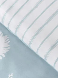 Catherine Lansfield Blue Meadowsweet Floral Reversible Duvet Cover Set Sale